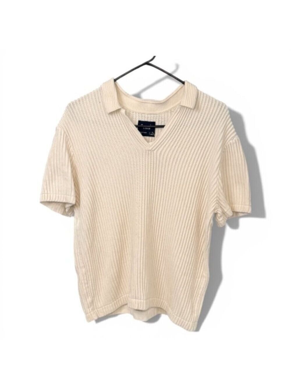 Abercrombie & Fitch Preppy Tennis Johnny Collar Sweater Small Cream